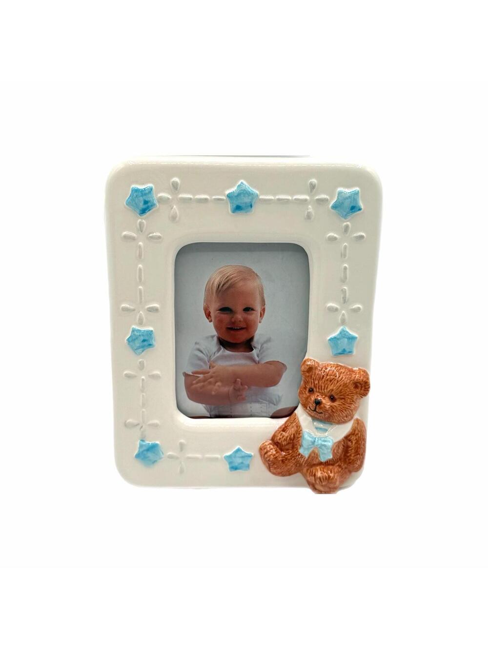 Vintage The San Francisco Music Box Co. Porcelain Blue Star Picture Frame – Boy